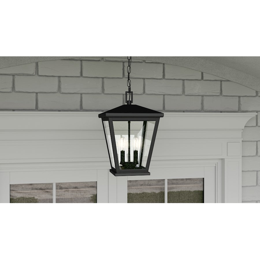 Joffrey 2 Light Outdoor Hanging Lantern, Matte Black