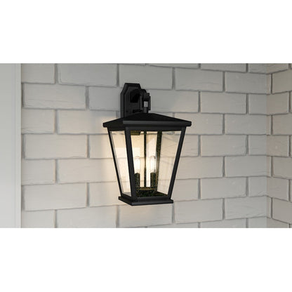 Joffrey 2 Light Outdoor Wall Mount, Matte Black