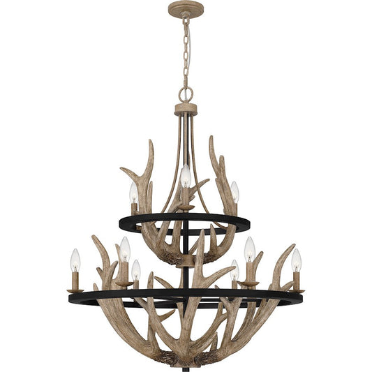 Journey 9 Light Chandelier, Earth Black