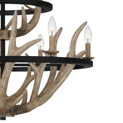 Journey 9 Light Chandelier, Earth Black