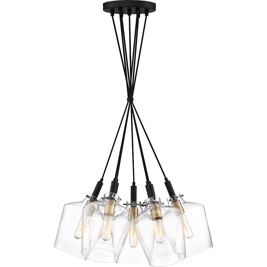 June Large 7 Light Pendant, Earth Black