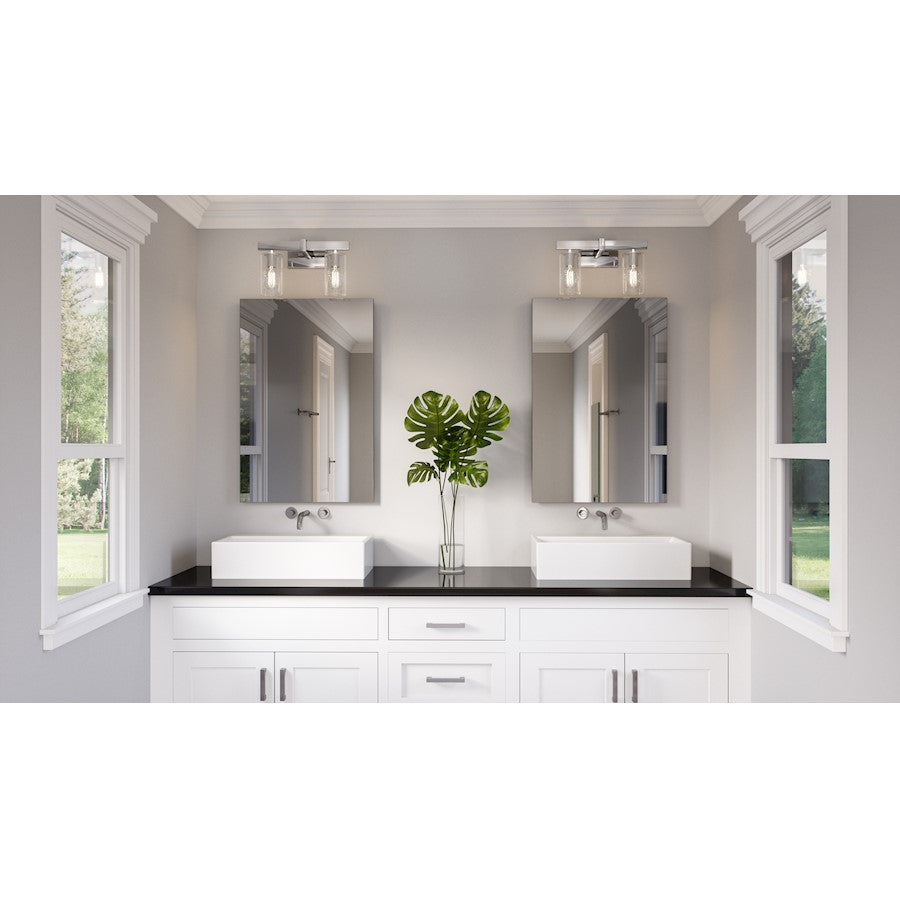 Kirby 2 Light 15" Bath Vanity, Polished Chrome