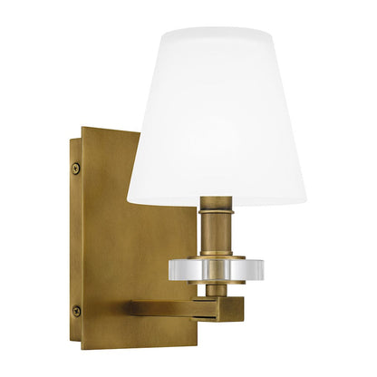 Quoizel Kelsey Glen 1 Light Wall Sconce, Weathered Brass/Etched - KLS8605WS