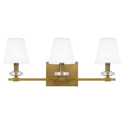 Quoizel Kelsey Glen 3 Light Bath Vanity, Weathered Brass/Etched - KLS8623WS