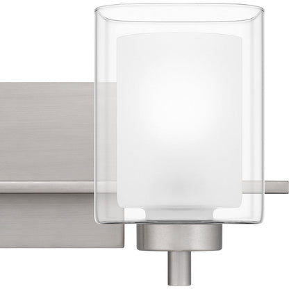 Kolt 2 Light Bath Light, Clear/Sandblasted Interior