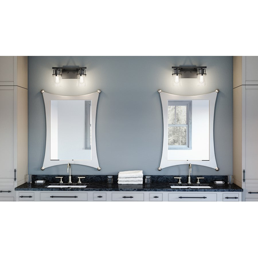 Knox 2 Light Bath Vanity, Matte Black