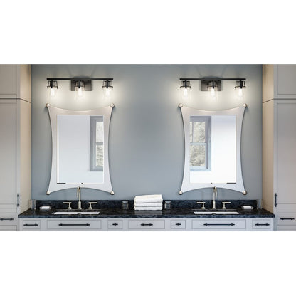 Knox 3 Light Bath Vanity, Matte Black