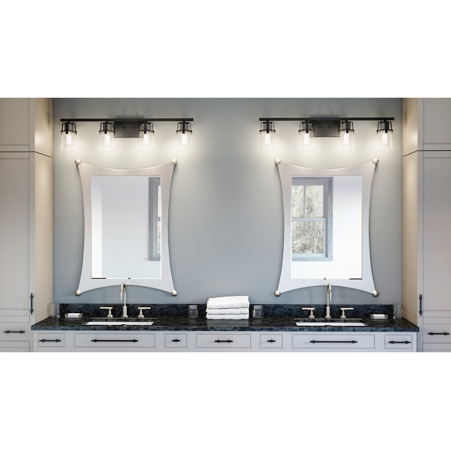 Quoizel Knox 4 Light Bath Vanity, Matte Black - KNX8632MBK