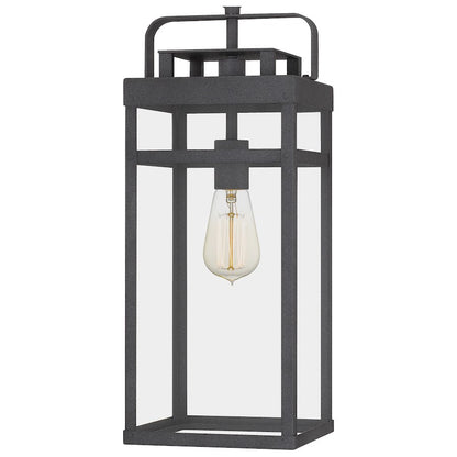 Keaton 1 Light Mini Pendant, Mottled Black/Clear Tempered