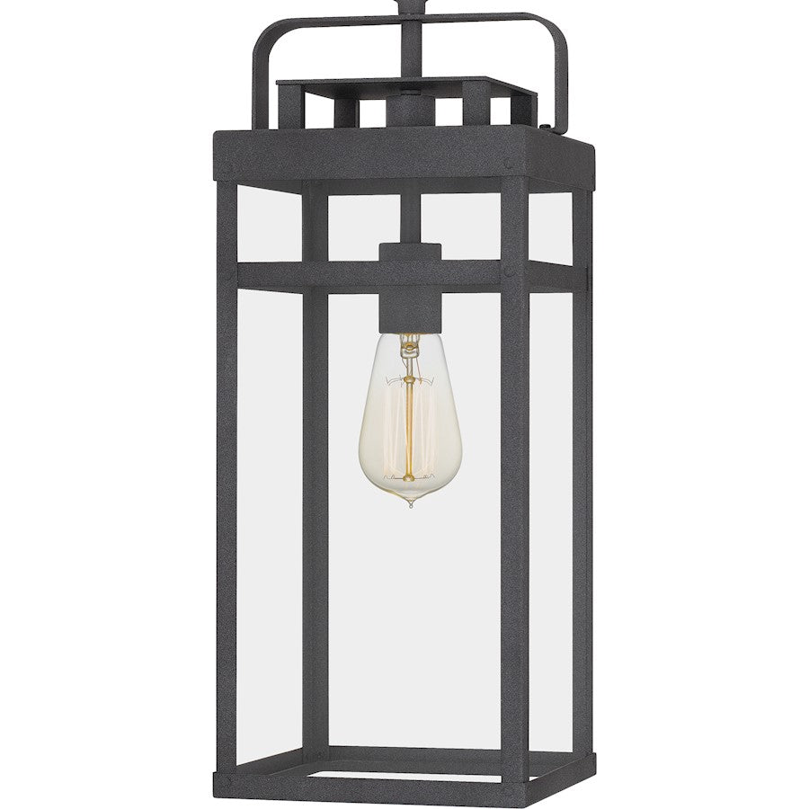 Keaton 1 Light Outdoor Hanging Lantern, Mottled Black