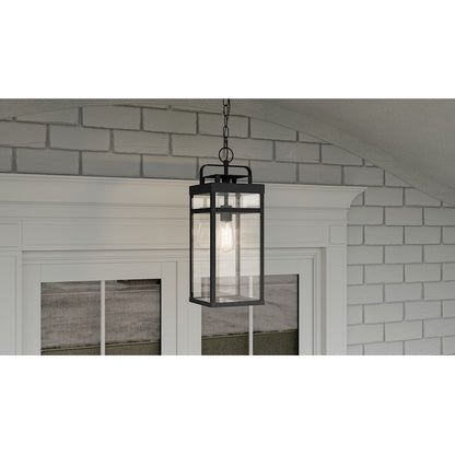 Keaton 1 Light Outdoor Hanging Lantern, Mottled Black