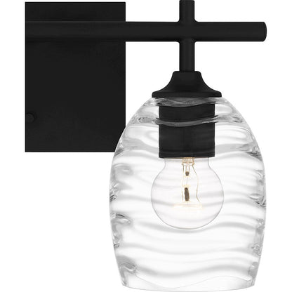 Lucy 2 Light Bath Light, Matte Black/Clear Optic