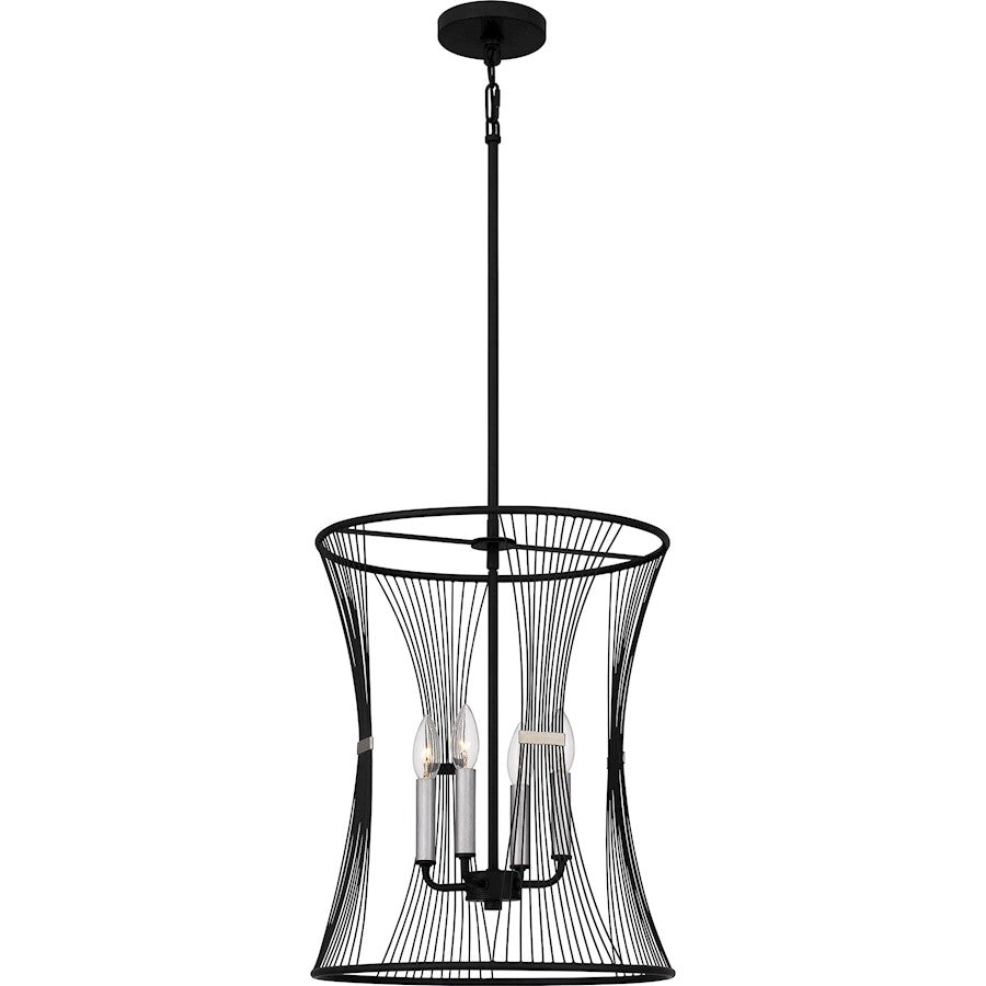 Leiland 4 Light Pendant, Matte Black