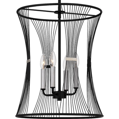 Leiland 4 Light Pendant, Matte Black