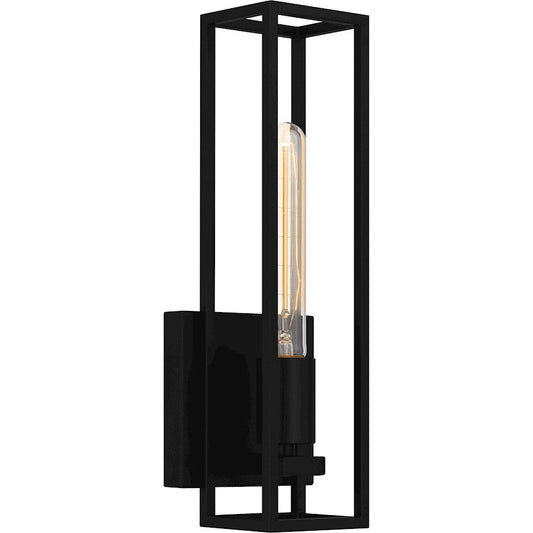 Leighton 1 Light Wall Sconce, Matte Black