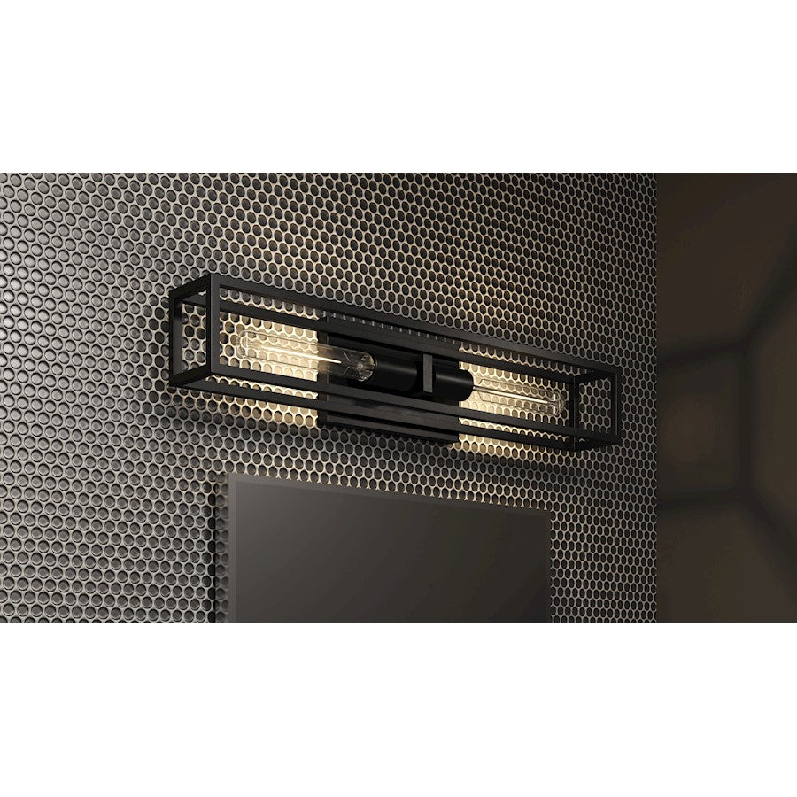 Leighton 2 Light Bath Light, Matte Black