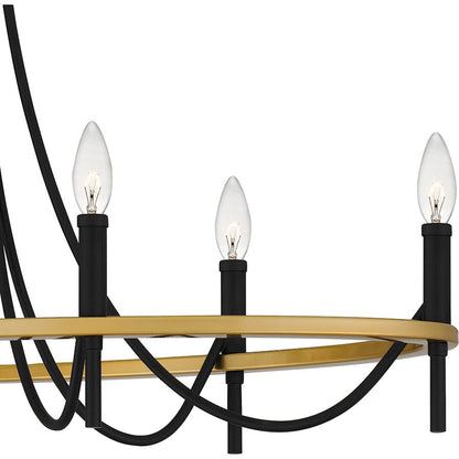 Legare 6 Light Island Light, Matte Black