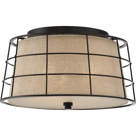 Landings 3 Light Flush Mount, Mottled Cocoa