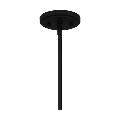 Leona 3 Light Pendant, Matte Black/Fabric Shade