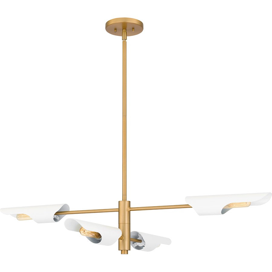 Quoizel Leoni 4 Light Island Light, Brushed Weathered Brass - LOI444BWS