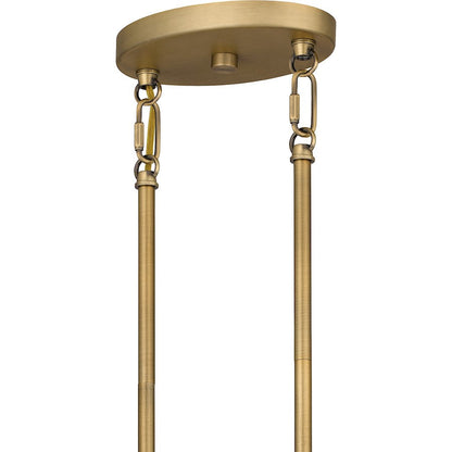 Madden 6 Light Island Light, Aged Brass/Metal