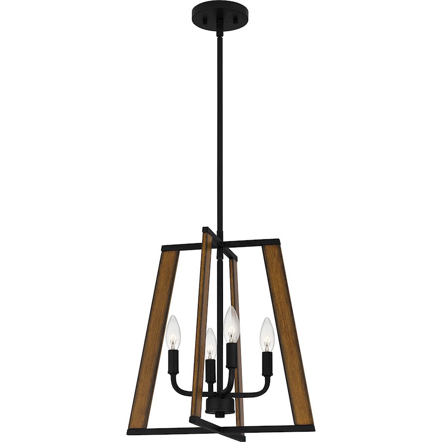 Quoizel Mayline 4 Light Pendant, Matte Black - MAL2816MBK