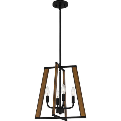 Quoizel Mayline 4 Light Pendant, Matte Black - MAL2816MBK