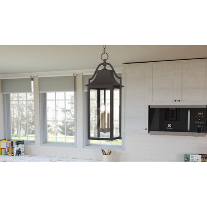 Manning 3 Light Mini Pendant, Bronze/Clear