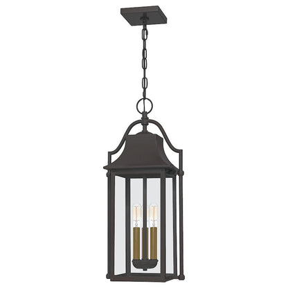 Manning 3 Light Mini Pendant, Bronze/Clear