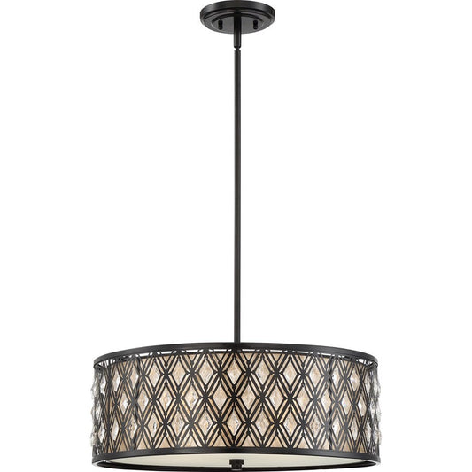 Boutique 4 Light Pendant, Mystic Black