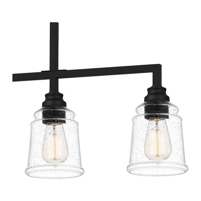 McIntire 4 Light Island Light, Matte Black/Clear Seedy