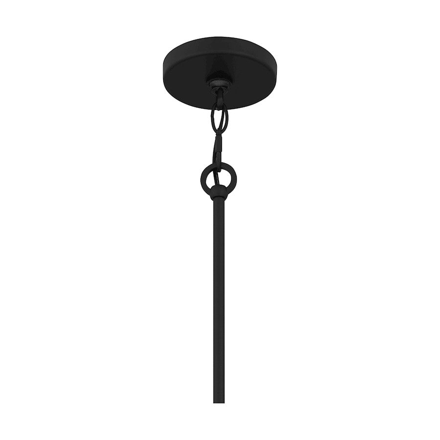 McIntire Chandelier, Matte Black/Clear Seedy