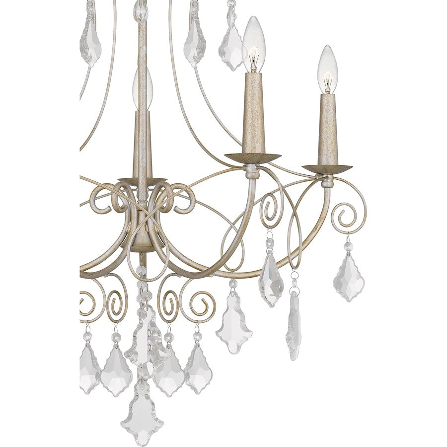 Merida 5 Light Chandelier, Vintage Gold