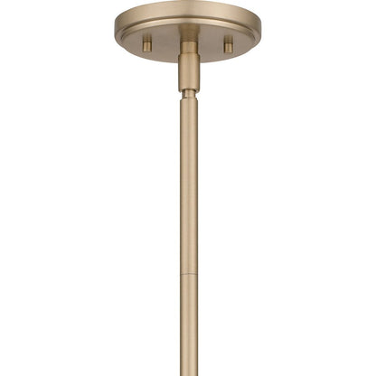 Miccio 6 Light Island Light, Bronze Gold/Clear Glacial Glass