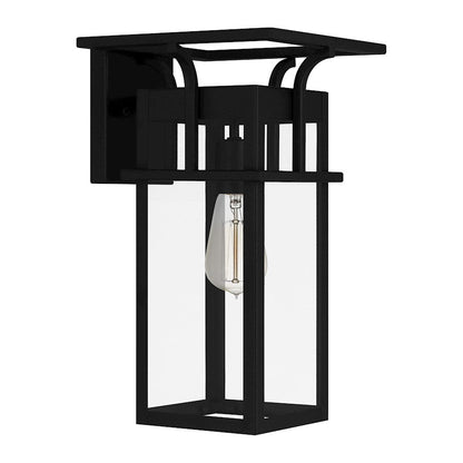 Markley 1 Light Outdoor Lantern, Earth Black/Clear
