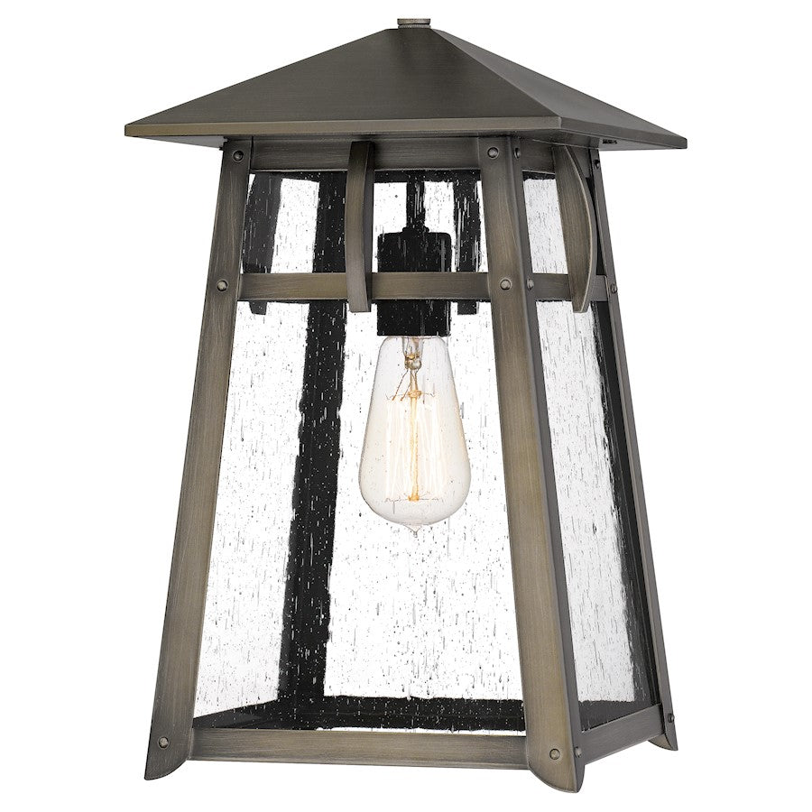 Merle 1 Light Mini Pendant, Burnished Bronze/Clear Seeded