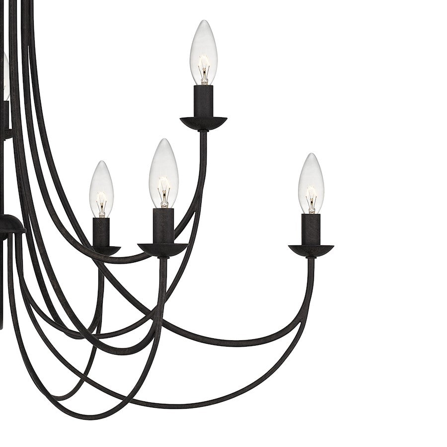 Mirren 9 Light Chandelier, Imperial Bronze