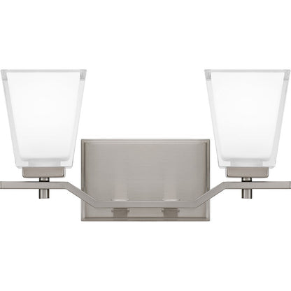 Myra 2 Light Bath Vanity, Brushed Nickel