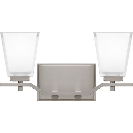 Myra 2 Light Bath Vanity, Brushed Nickel