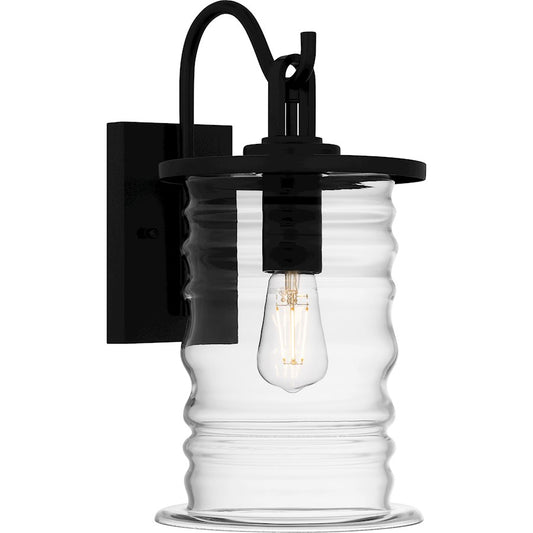 Quoizel Noland 1 Light 17" Outdoor Lantern, Matte Black/Clear - NAD8408MBK