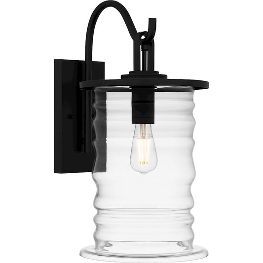 Quoizel Noland 1 Light 21" Outdoor Lantern, Matte Black/Clear - NAD8410MBK