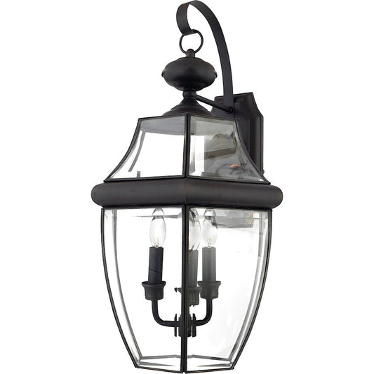 3 Light Newbury Outdoor Wall Lantern, Medici Bronze