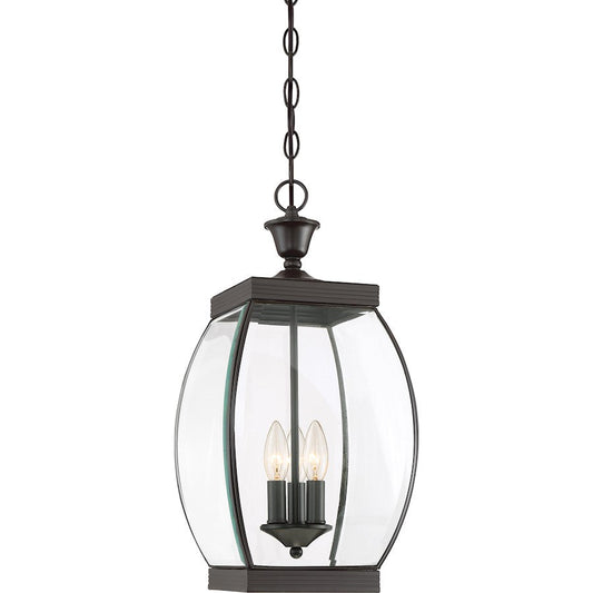 Oasis 3 Light Mini Pendant, Medici Bronze/Clear