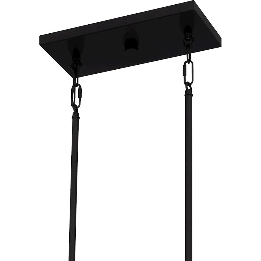 Oak Park 5 Light Island Light, Matte Black