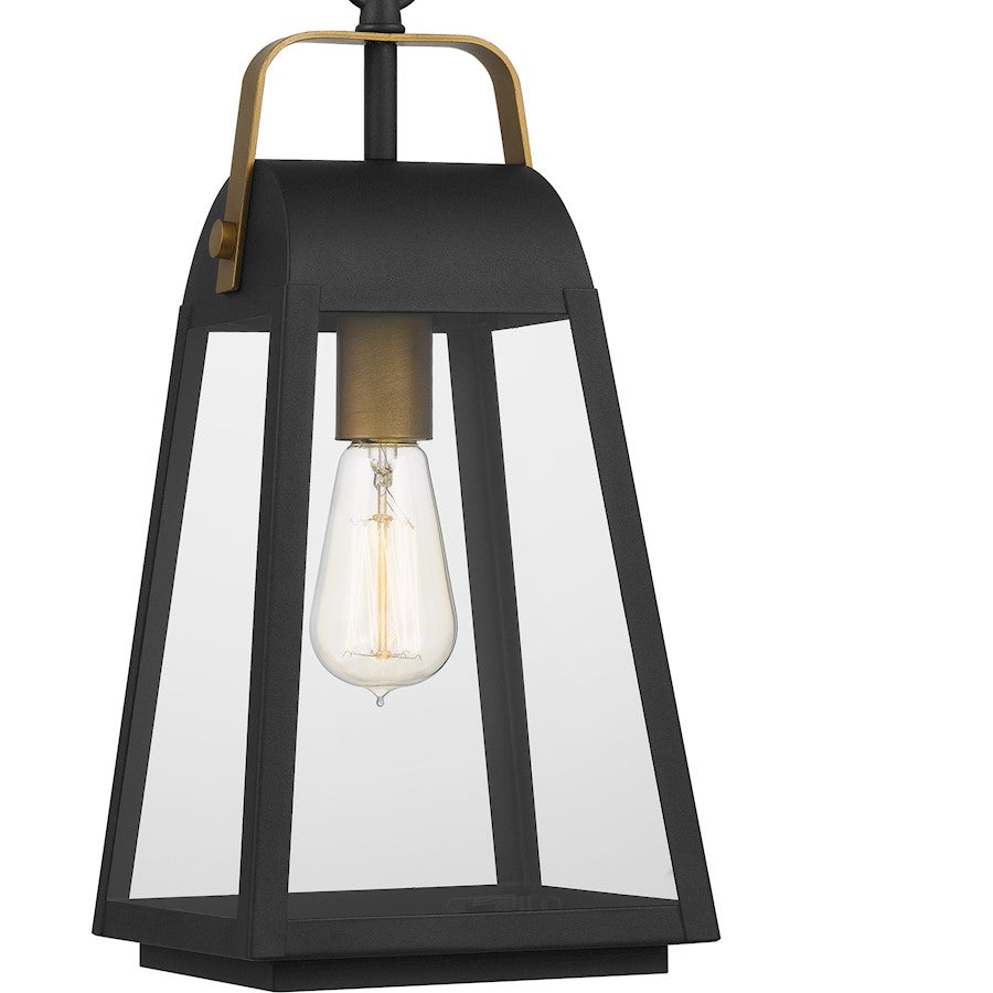 O'Leary 1 Light Outdoor Hanging Lantern, Earth Black