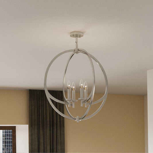 Quoizel Orion 4 Light Semi-Flush Mount, Brushed Nickel - ON1718BN