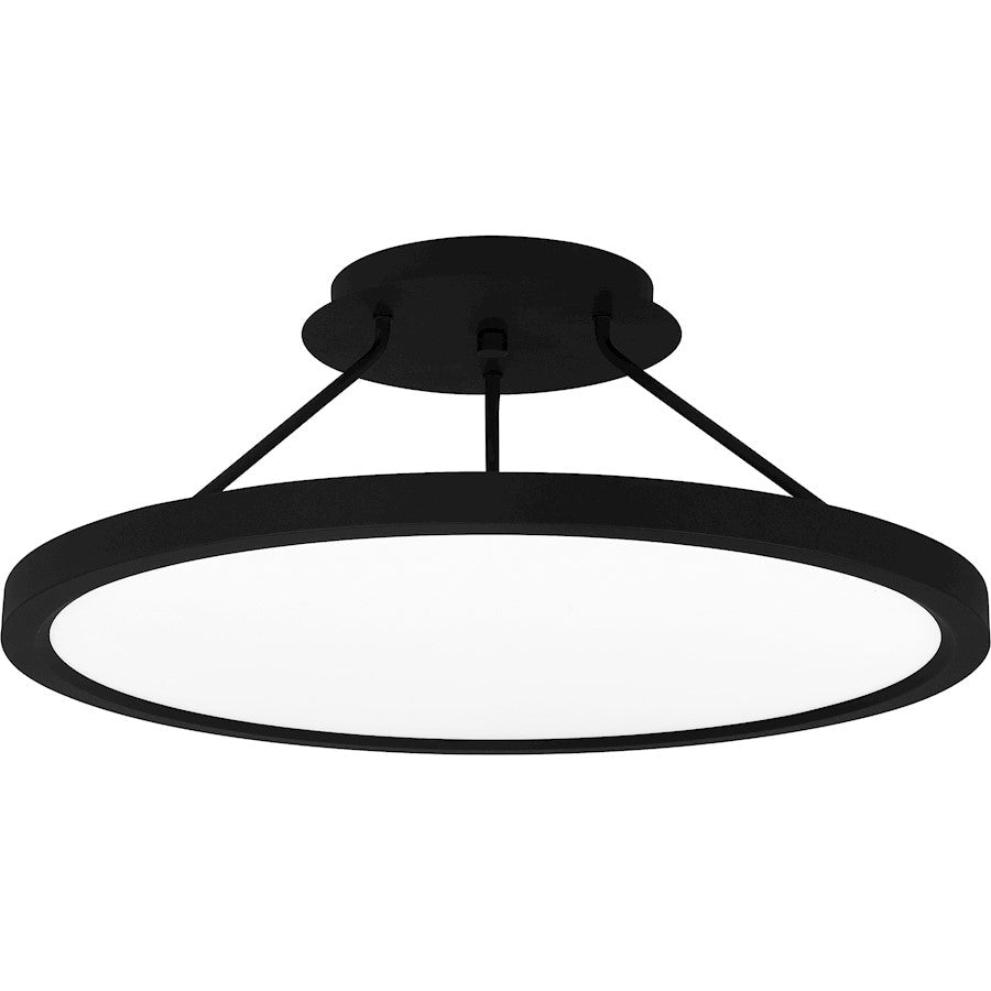 Quoizel Outskirts LED 20" Semi-Flush Mount, Black/White Acrylic - OST1820EK