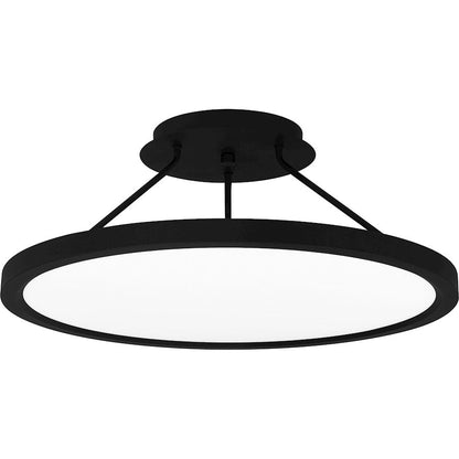 Quoizel Outskirts LED 20" Semi-Flush Mount, Black/White Acrylic - OST1820EK