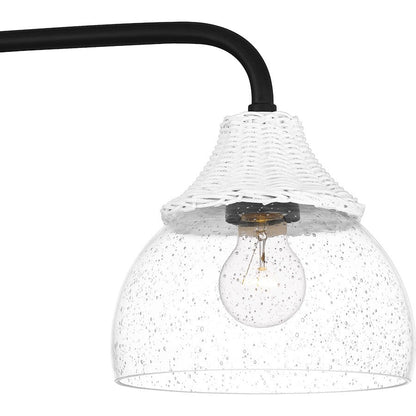 Otten 3 Light Island Light, Matte Black/Clear Seedy