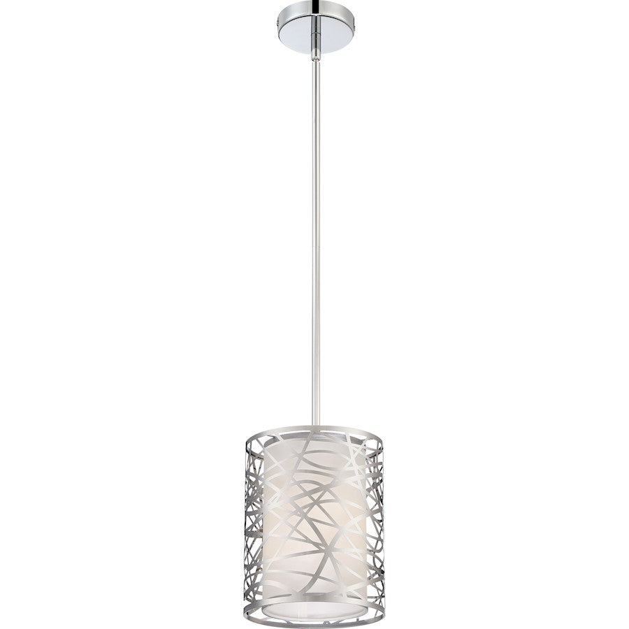 Platinum Abode 1 Light Mini Pendant, Polished Chrome